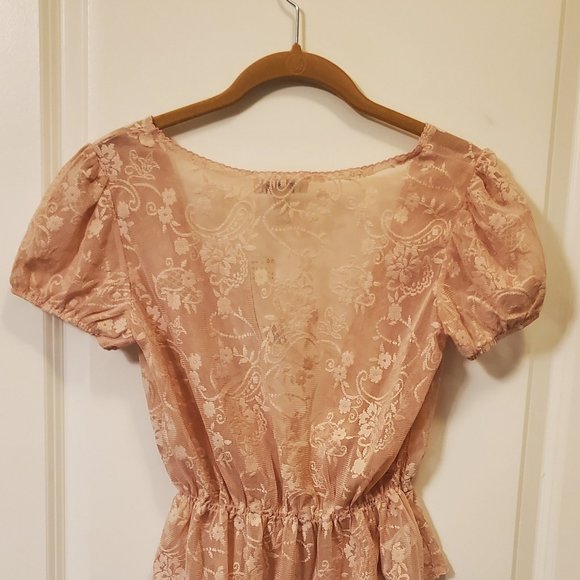 MNG Suit Pink Babydoll Top Size Small New With Tags - Picture 3 of 7